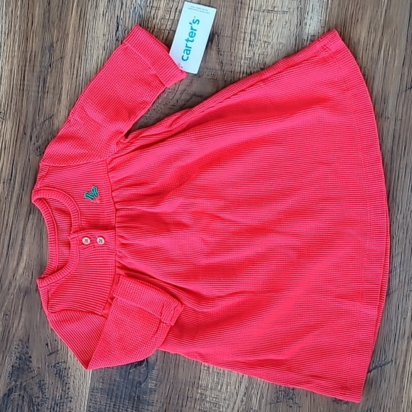 Carter's Christmas Outfit w/ Dress & Leggings, Size 9m, Red, White, Mist… - Picture 3 of 7